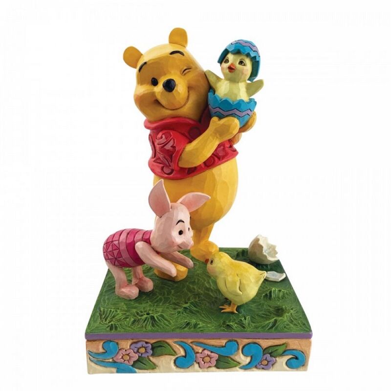 Figura decorativa Clásicos Disney Winnie Pooh y Piglet con Pollos Enesco
