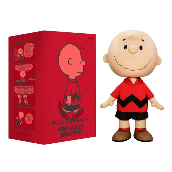 Figura Supersize Charlie Brown Peanuts (Red Shirt) 41 cm Super7 - Collector4u.com