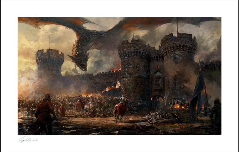 Litografia Castle Defence Greg Rutkowski 46 x 71 cm – Sin Enmarcar – Sideshow
