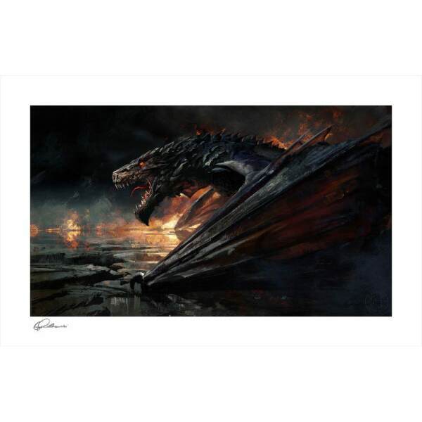 Litografia Dragon Cave Greg Rutkowski 2 46 x 71 cm - Sin Enmarcar - Sideshow - Collector4U.com