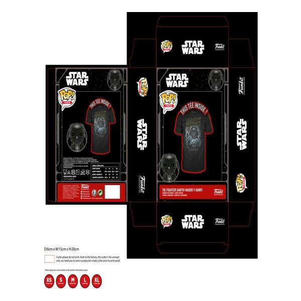 Camiseta Darth Vader talla L Star Wars Boxed Tee