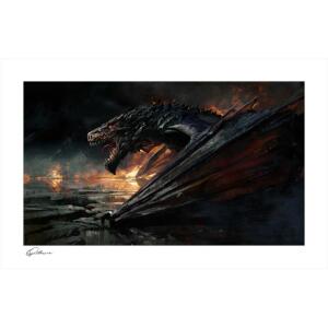 Litografia Dragon Cave Greg Rutkowski 2 46 x 71 cm – Sin Enmarcar – Sideshow - Collector4u.com
