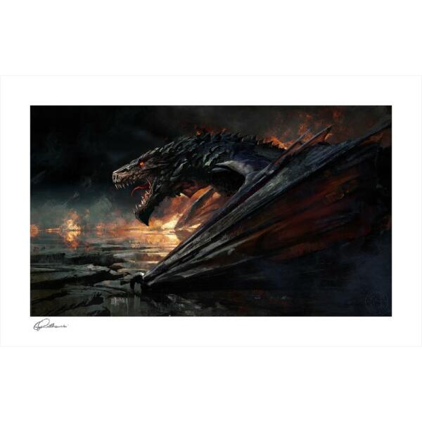 Litografia Dragon Cave Greg Rutkowski 2 46 x 71 cm - Sin Enmarcar - Sideshow - Collector4U.com