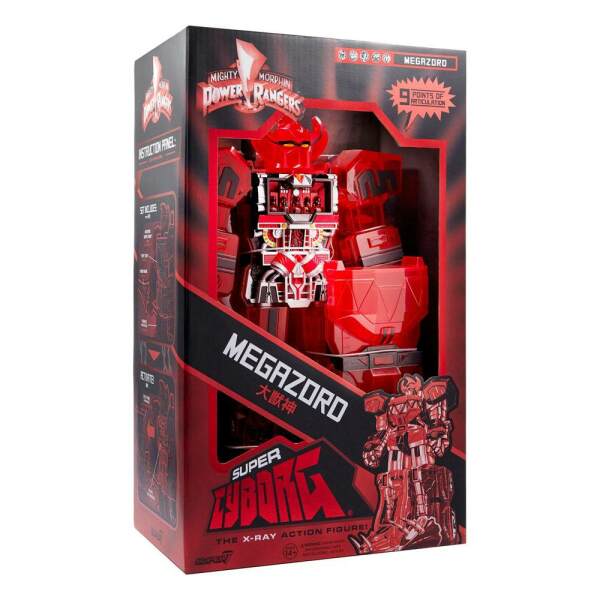 Figura Cyborg Megazord (Red Clear) Power Rangers Super Cyborg 28 cm Super7 - Collector4U.com