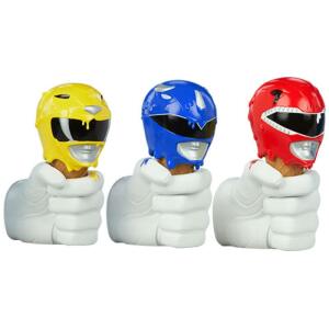 Bustos Red Yellow and Blue Mighty Morphin Power Rangers Designer Series Power Rangers Scoops Set 17 cm Unruly Industries