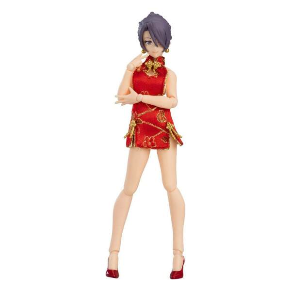 Figura Figma Female Body Mika Original Character With Mini Skirt Chinese Dress Outfit 13 Cm