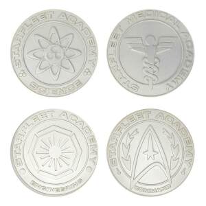 Medallons Starfleet Division Star Trek Pack De 4 Limited Edition Plateado Fanattik