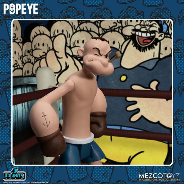 Set Popeye & Oxheart Popeye Figuras 5 Points Deluxe 9 cm