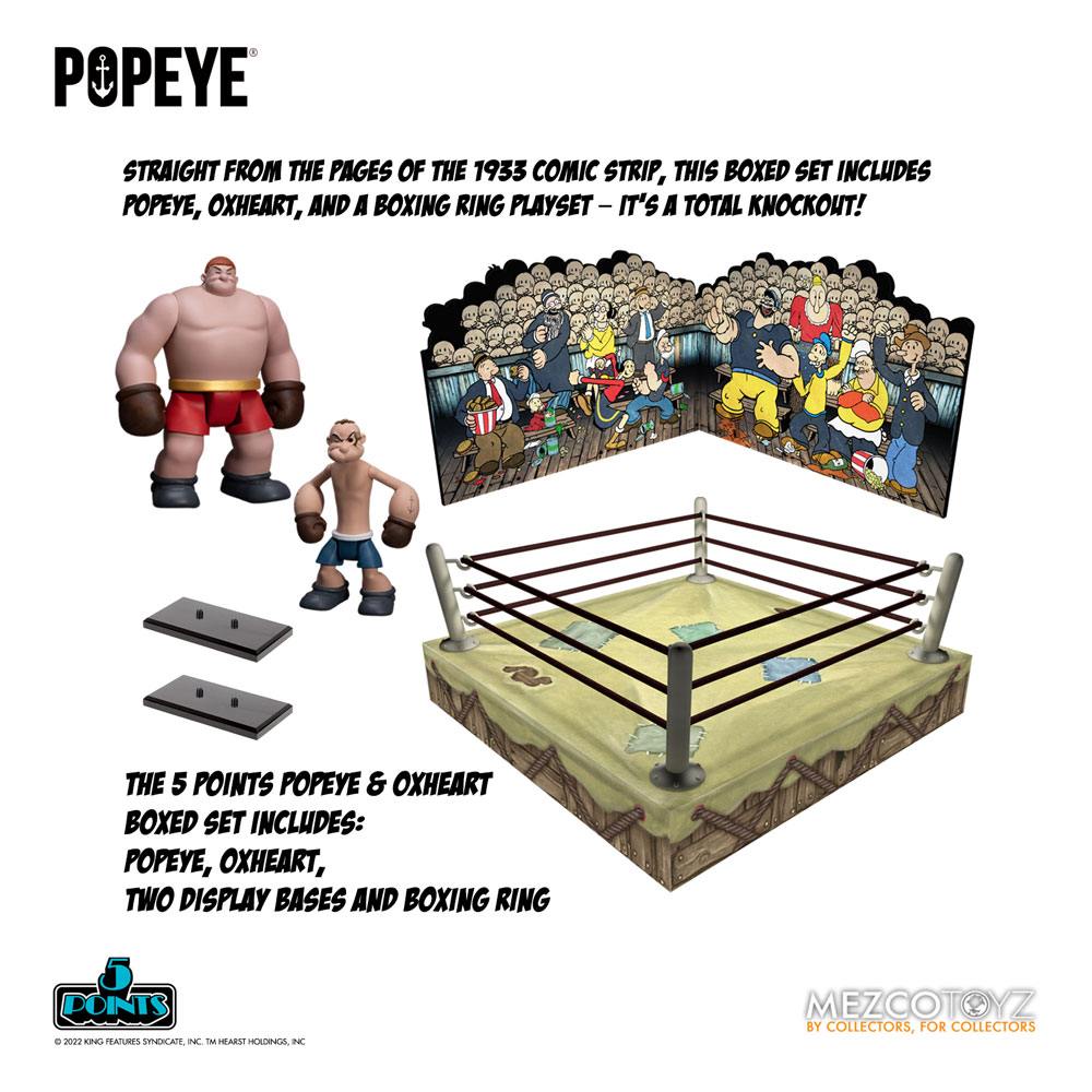 Set Popeye & Oxheart Popeye Figuras 5 Points Deluxe 9 cm
