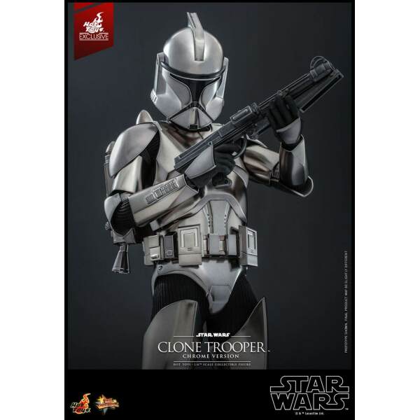 Figura Clone Trooper (Chrome Version) Star Wars 1/6 2022 Convention Exclusive 30 cm - Collector4u.com