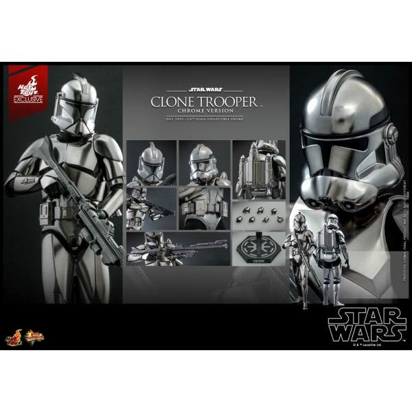 Figura Clone Trooper (Chrome Version) Star Wars 1/6 2022 Convention Exclusive 30 cm - Collector4u.com