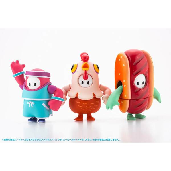 Figura Pack 01 Movie Star Chicken Skin Fall Guys: Ultimate Knockout 1/20 8 cm - Collector4u.com