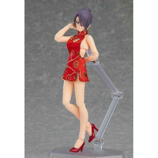 Figura Figma Female Body Mika Original Character with Mini Skirt Chinese Dress Outfit 13 cm - Collector4u.com