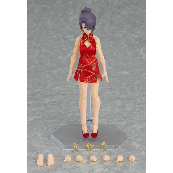 Figura Figma Female Body Mika Original Character with Mini Skirt Chinese Dress Outfit 13 cm - Collector4u.com