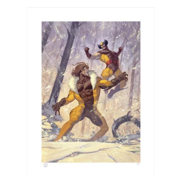 Marvel Litografia Wolverine vs Sabretooth 46 x 61 cm - Collector4u.com