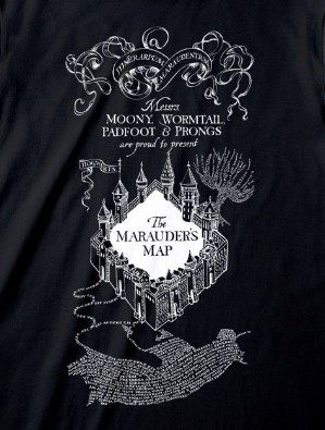 Camiseta Marauders Map talla XL Harry Potter - Collector4u.com