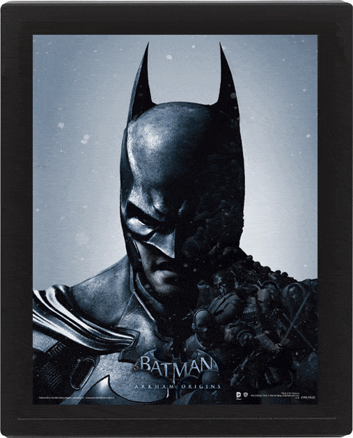 Batman Arkham Origins Set De 3 Posteres Efecto 3d Enmarcado Batman Vs Joker 26 X 20 Cm 3