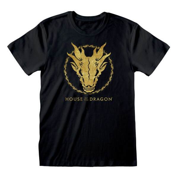 Casa Del Dragon Camiseta Gold Ink Skull Talla M