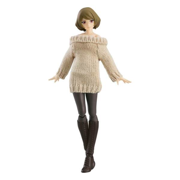 Figura Figma Female Body Chiaki Original Character With Off The Shoulder Sweater Dress 14 Cm