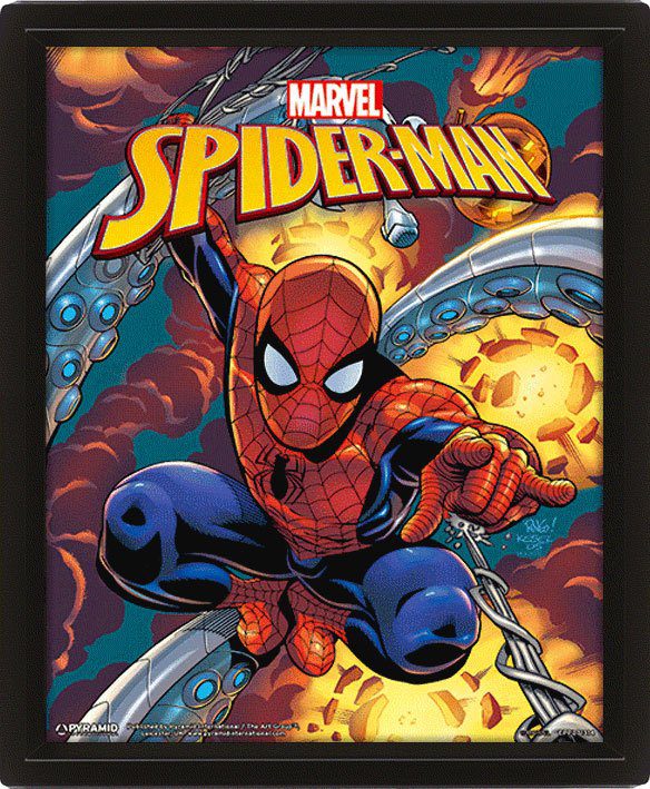 Marvel Set de 3 Pósteres Efecto 3D Enmarcado Spider-Man 26 x 20 cm (3)