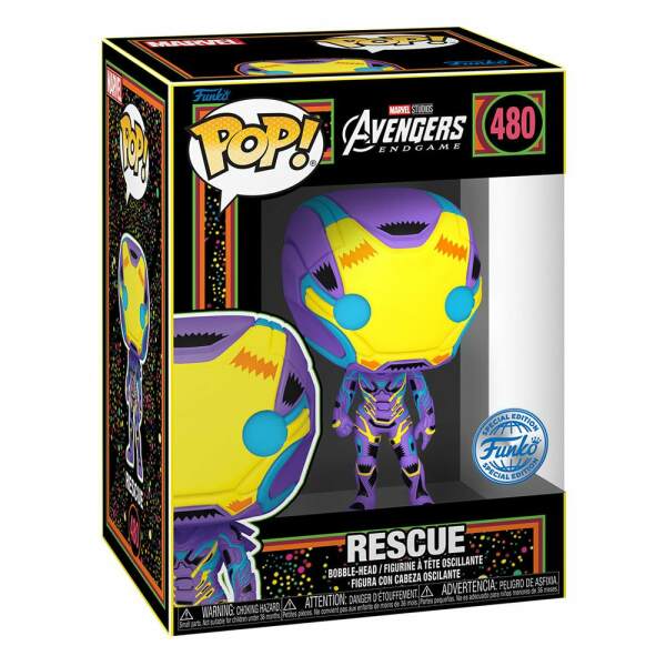 Minifigura y Camiseta Rescue Marvel Blacklight POP! & Tee Set Talla L - Collector4u.com