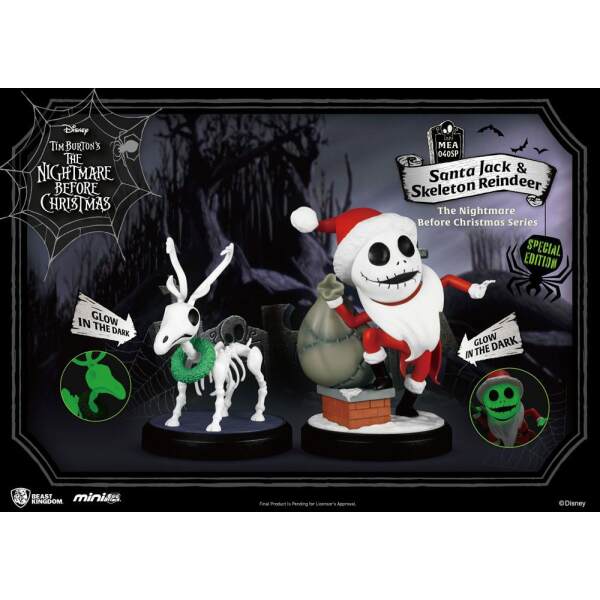 Pack De 2 Figuras Mini Egg Attack Santa Jack Skeleton Reindeer Pesadilla Antes De Navidad 8 Cm 2