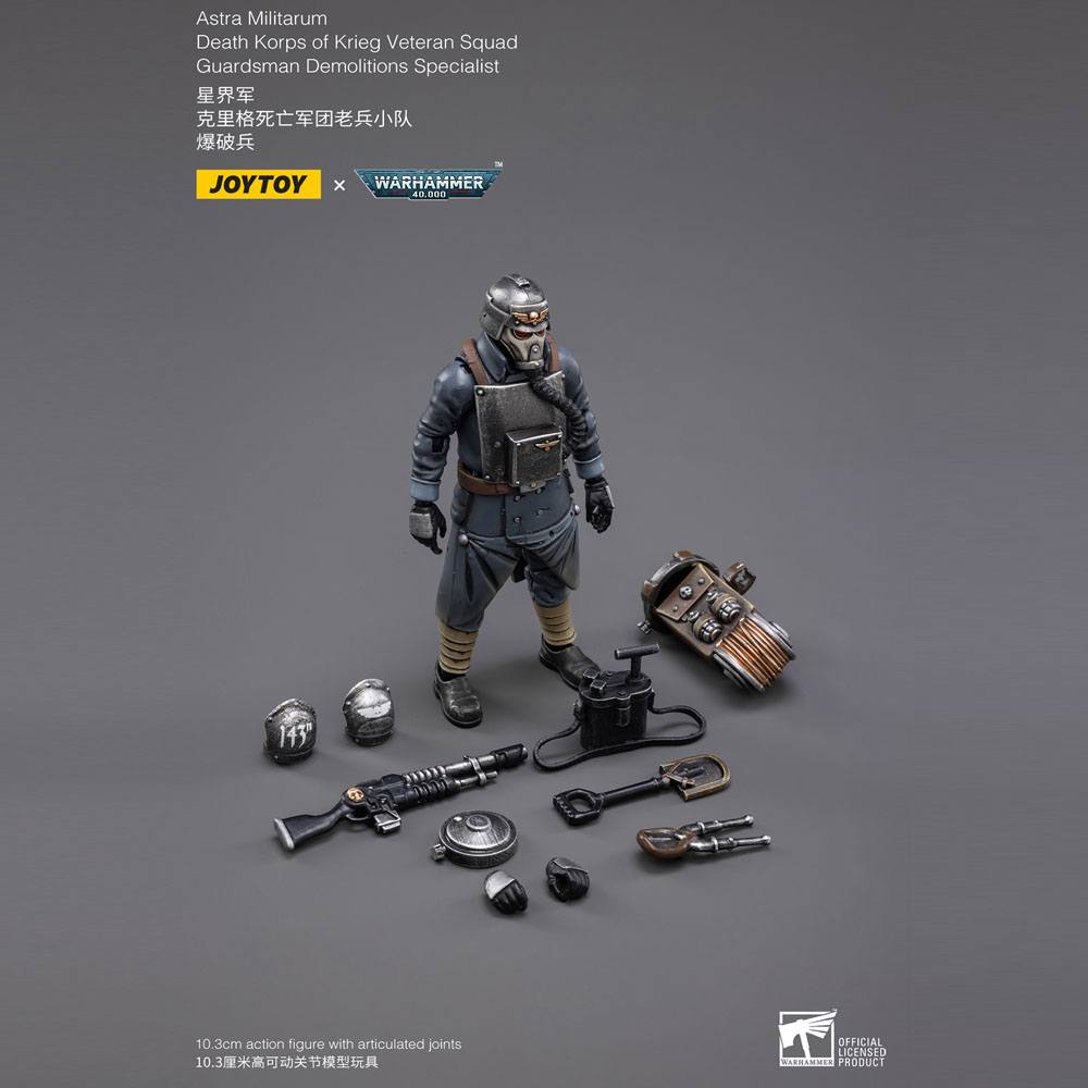 Figura Death Korps of Krieg Veteran Squad Guardsman Demolitions Specialist Warhammer 40k 1/18 10 cm - Collector4u.com