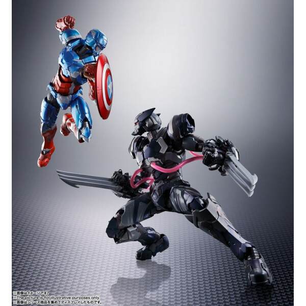 Figura S.H. Figuarts Venom Symbiote Wolverine Tech-On Avengers 16 cm Bandai - Collector4u.com