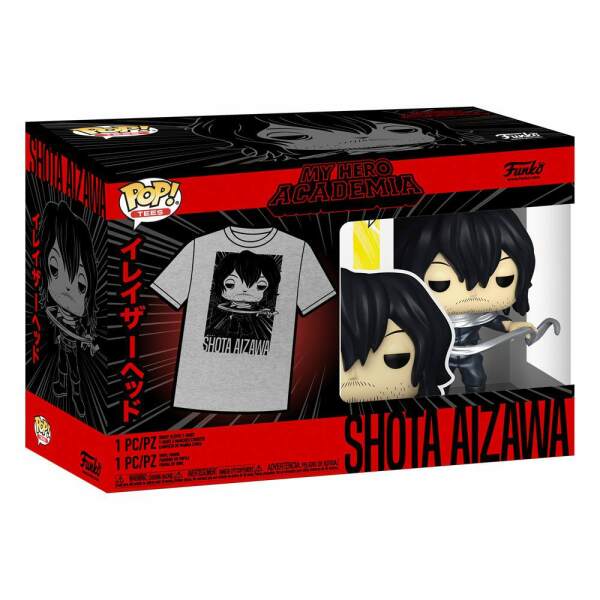 Set de Minifigura y Camiseta Shota Aizawa talla S My Hero Academia POP! & Tee - Collector4u.com
