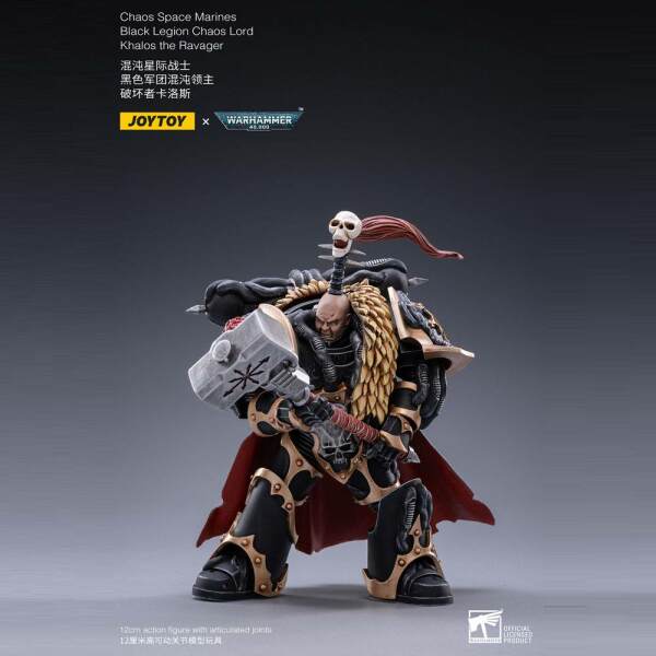 Figura Black Legion Chaos Lord Khalos the Ravager Warhammer 40k 1/18 16 cm - Collector4u.com