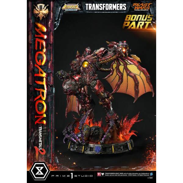 Estatua Megatron Transmetal 2 Transformers Beast Wars 1/4 Premium Masterline Deluxe Bonus Version 74 cm