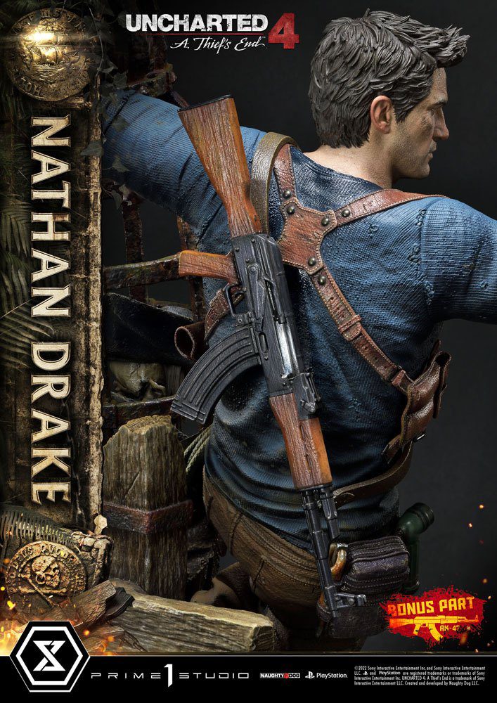 Estátua Nathan Drake vs Thief: Uncharted 4: A Thief's End Escala 1