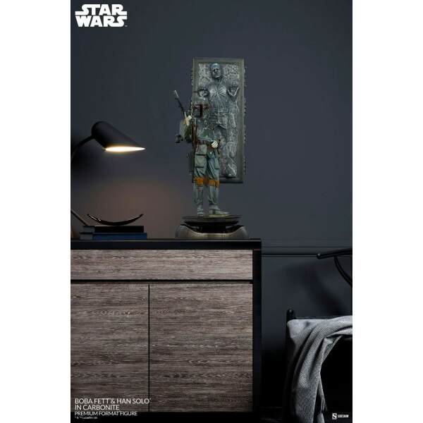 Estatua Premium Format Boba Fett and Han Solo in Carbonite Star Wars 70 cm - Collector4u.com