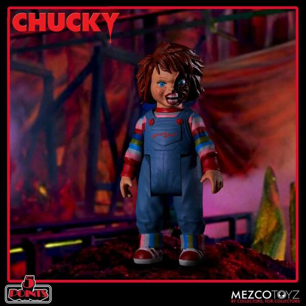 Figura Chucky el muñeco diabólico 5 points 10 cm - Collector4u.com