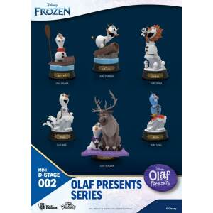 Estatuas Mini Diorama Stage Olaf Presents Frozen: El reino del hielo Pack de 6 12 cm - Collector4u.com