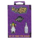 Pack de 3 Chapas Limited Edition Willy Wonka & la fábrica de chocolate - Collector4u.com