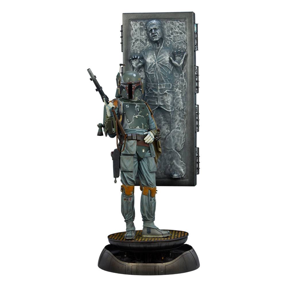 Estatua Premium Format Boba Fett and Han Solo in Carbonite Star Wars 70 cm