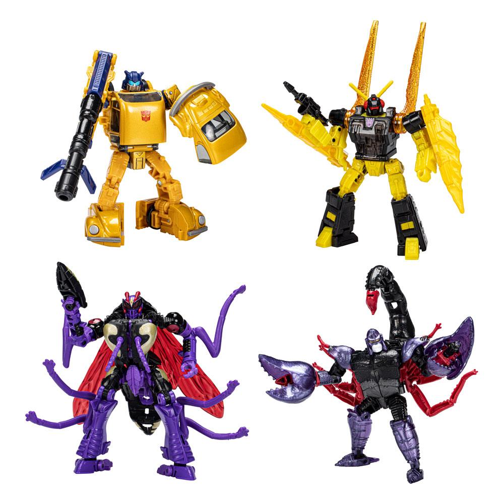 Pack de 4 Figuras Creatures Collide Transformers Generations Legacy Buzzworthy Bumblebee