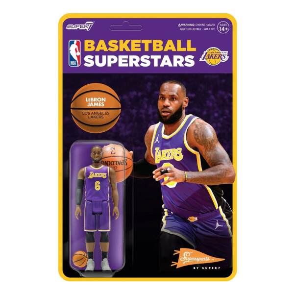 Figura ReAction Wave 3 LeBron James NBA (Lakers) [Purple Statement] 10 cm - Collector4u.com