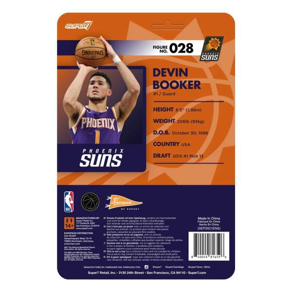 Figura ReAction Wave 4 Devin Booker NBA (Suns) 10 cm - Collector4u.com