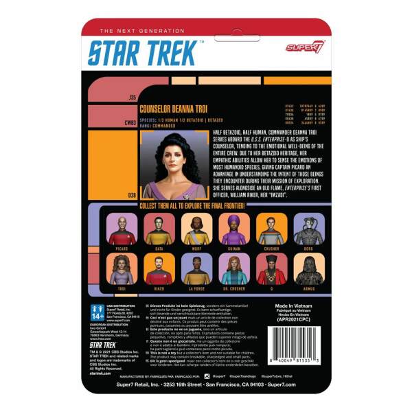 Figura Wave 2 Counselor Troi Star Trek: The Next Generation ReAction 10 cm - Collector4u.com