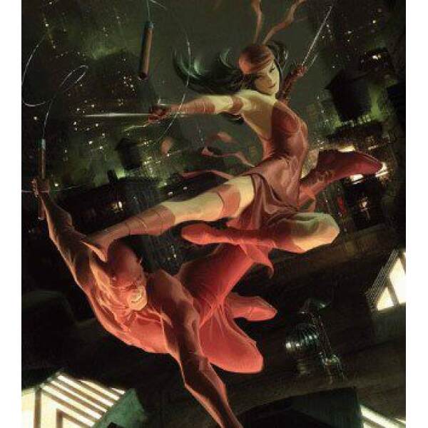 Litografía Elektra y Daredevil Marvel 46 x 61 cm - Collector4u.com