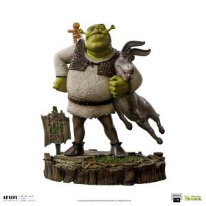 Estatua 1 10 Deluxe Art Scale Shrek Donkey And The Gingerbread Man Shrek 26 Cm