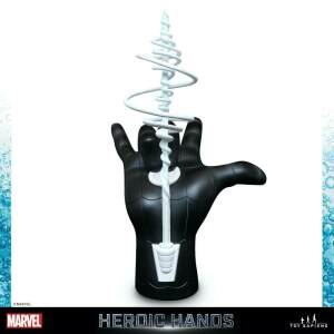 Estatua Tamano Real 1b Spider Man Black Suit Marvel Heroic Hands 26 Cm
