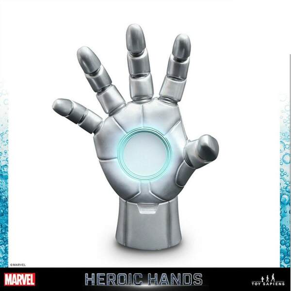 Estatua Tamano Real 2c Iron Man Marvel Heroic Hands Grey Armor 23 Cm