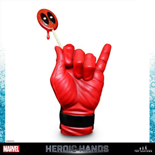 Estatua Tamano Real 3a Deadpool Marvel Heroic Hands 25 Cm