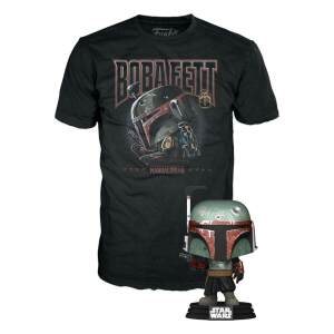 Set De Minifigura Y Camiseta Boba Fett Star Wars The Mandalorian Pop Tee Talla Xl
