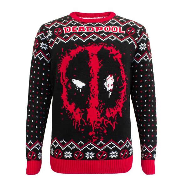 Sueter Christmas Jumper Deadpool Sweatshirt Talla L