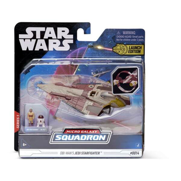 Vehiculo Con Figuras Obi Wans Jedi Starfighter Star Wars Micro Galaxy Squadron 12 Cm