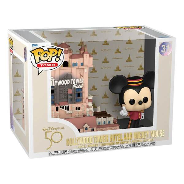 Funko Hollywood Tower Hotel and Mickey Mouse Walt Disney Word 50th Anniversary POP! Town Vinyl Figura 9 cm - Collector4u.com